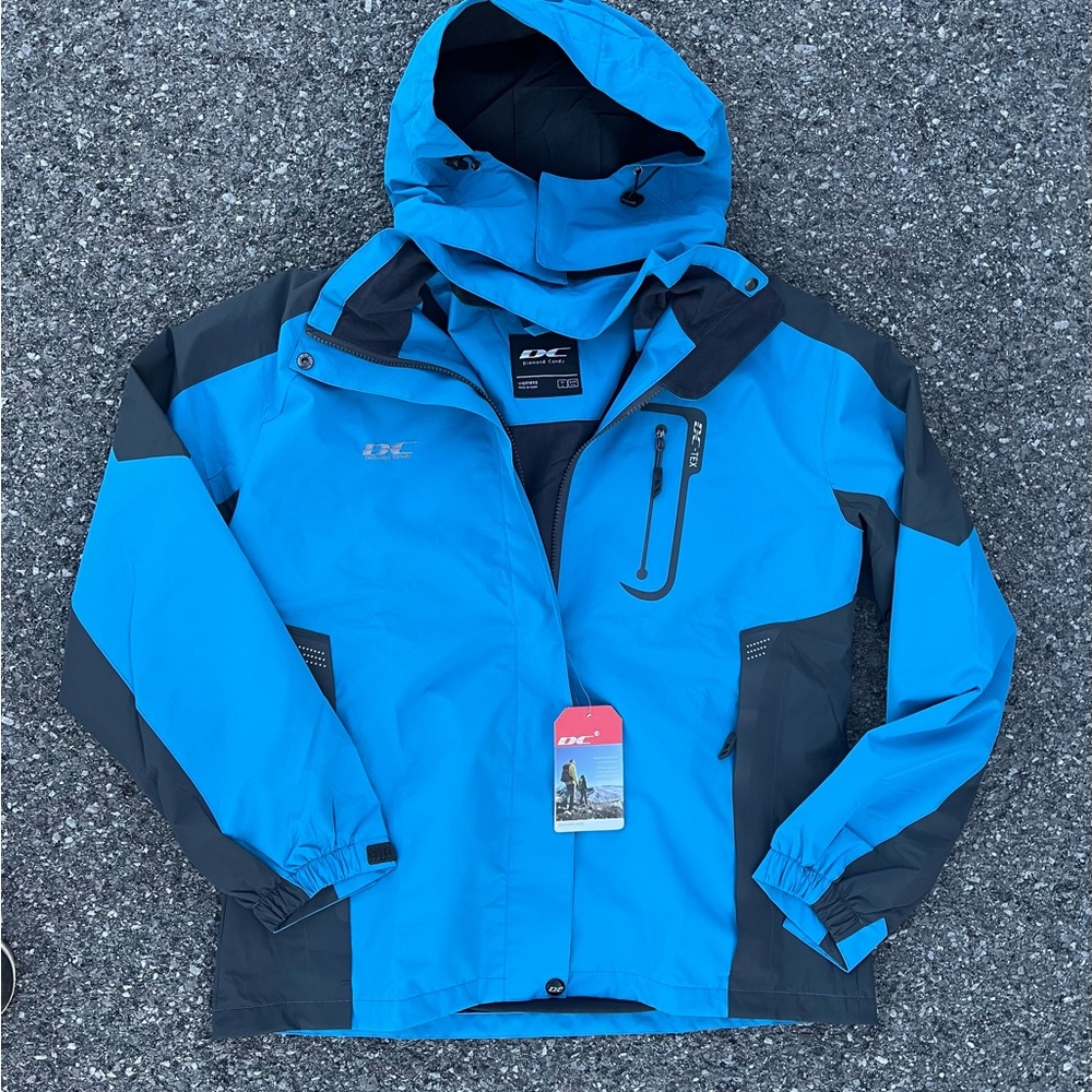 Diamond Candy Wind Rain Jacket with Hood Outdoors Hiking Woman’s Size Large New